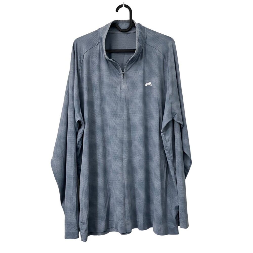 Alphalete Blue Nylon Breathable Long Sleeve 1/4 Zip Pullover Athleisure Mens XL